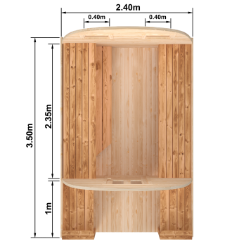 Fasssauna / Gartensauna / Banja / Viking 3,5 m mit Balkon